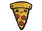 Cute Kawaii Pepperoni Pizza Multi-Color Embroidered Iron-On or Hook & Loop Patch Applique